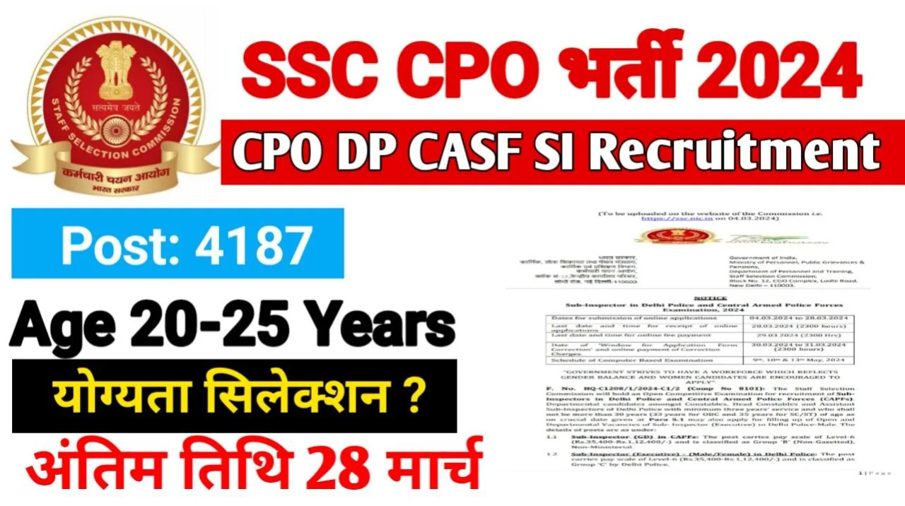 SSC CPO vacancy